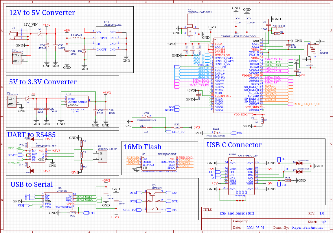 microcontroller - ESP32 Schematic review, can't flash using U0TXD U0RXD