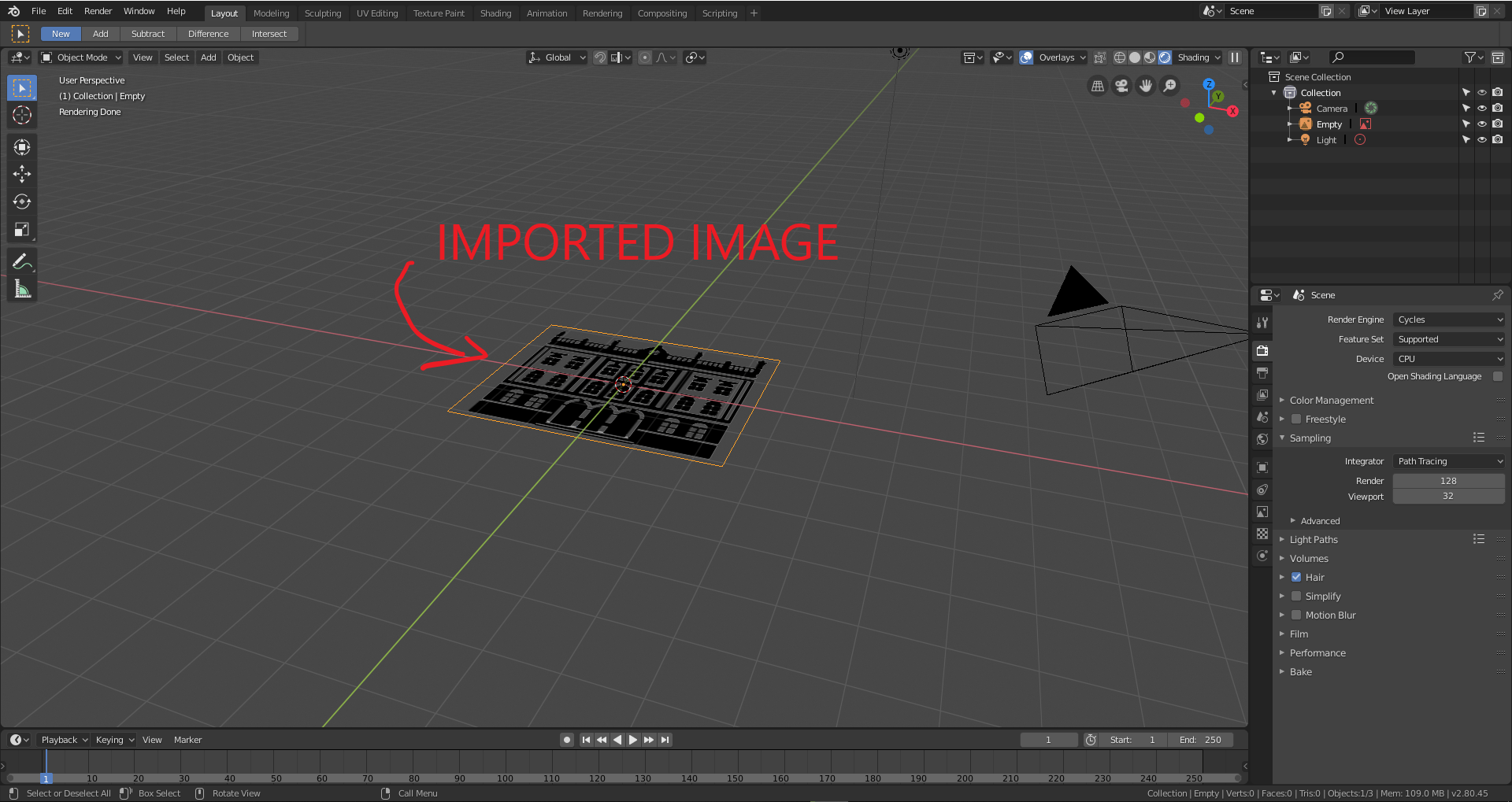 animation Imported image is not showing in render Blender Stack