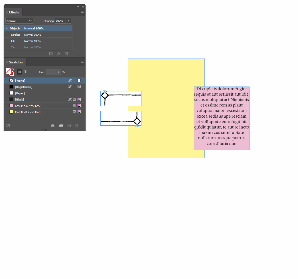 InDesign is there any way to have automatically scaling decorative
