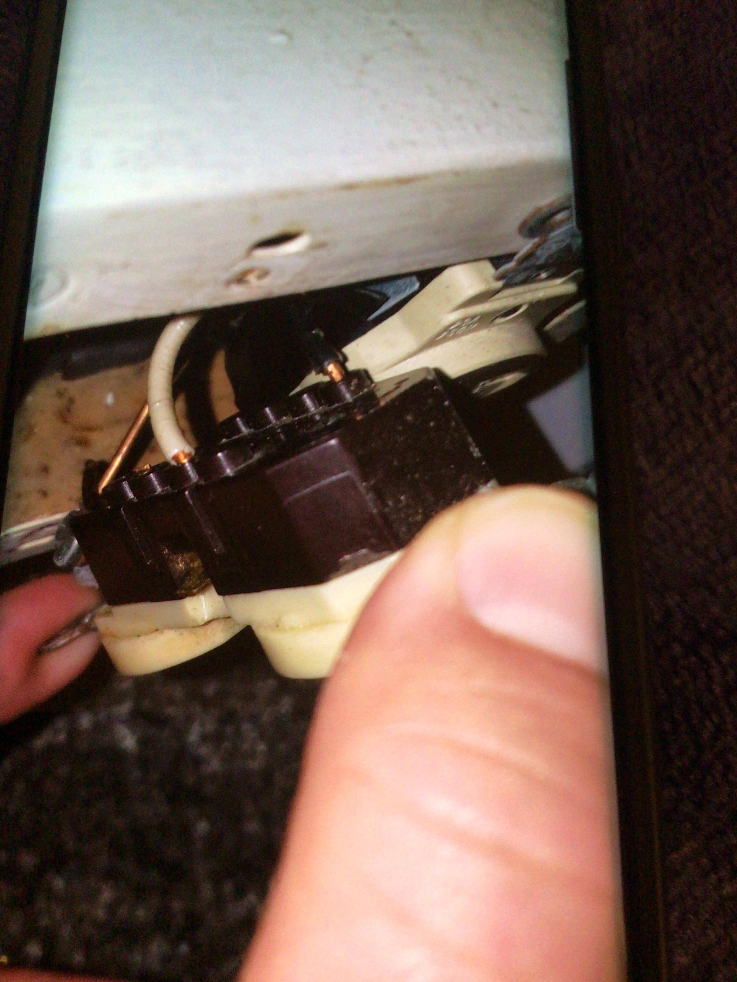 electrical I replaced a light fixture, now one specific outlet doesn