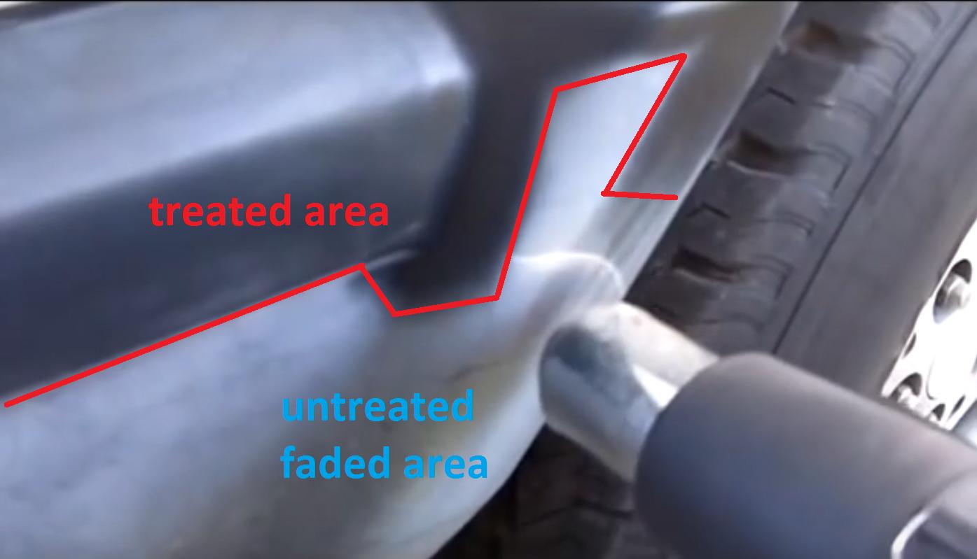 How permanent is heat gun treatment in restoring faded black plastic