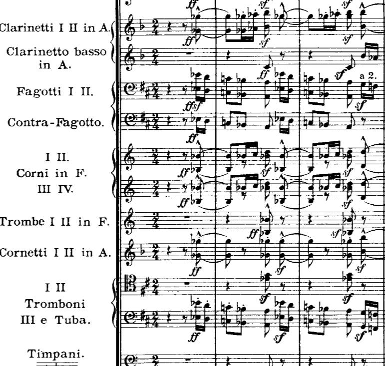 transposition Pomp and circumstance march no. 1 Edward Elgar F horn