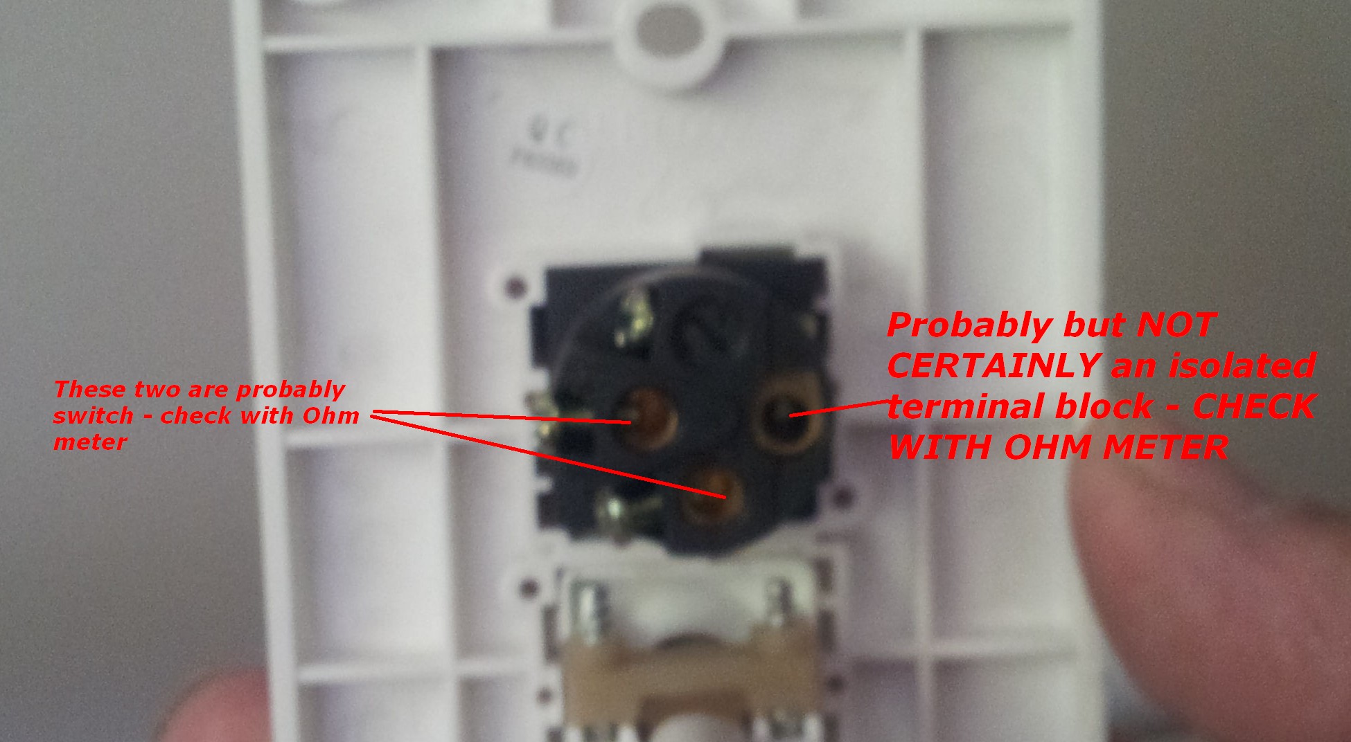 power - Wall mounted Heated towel rail plug not marked - Home