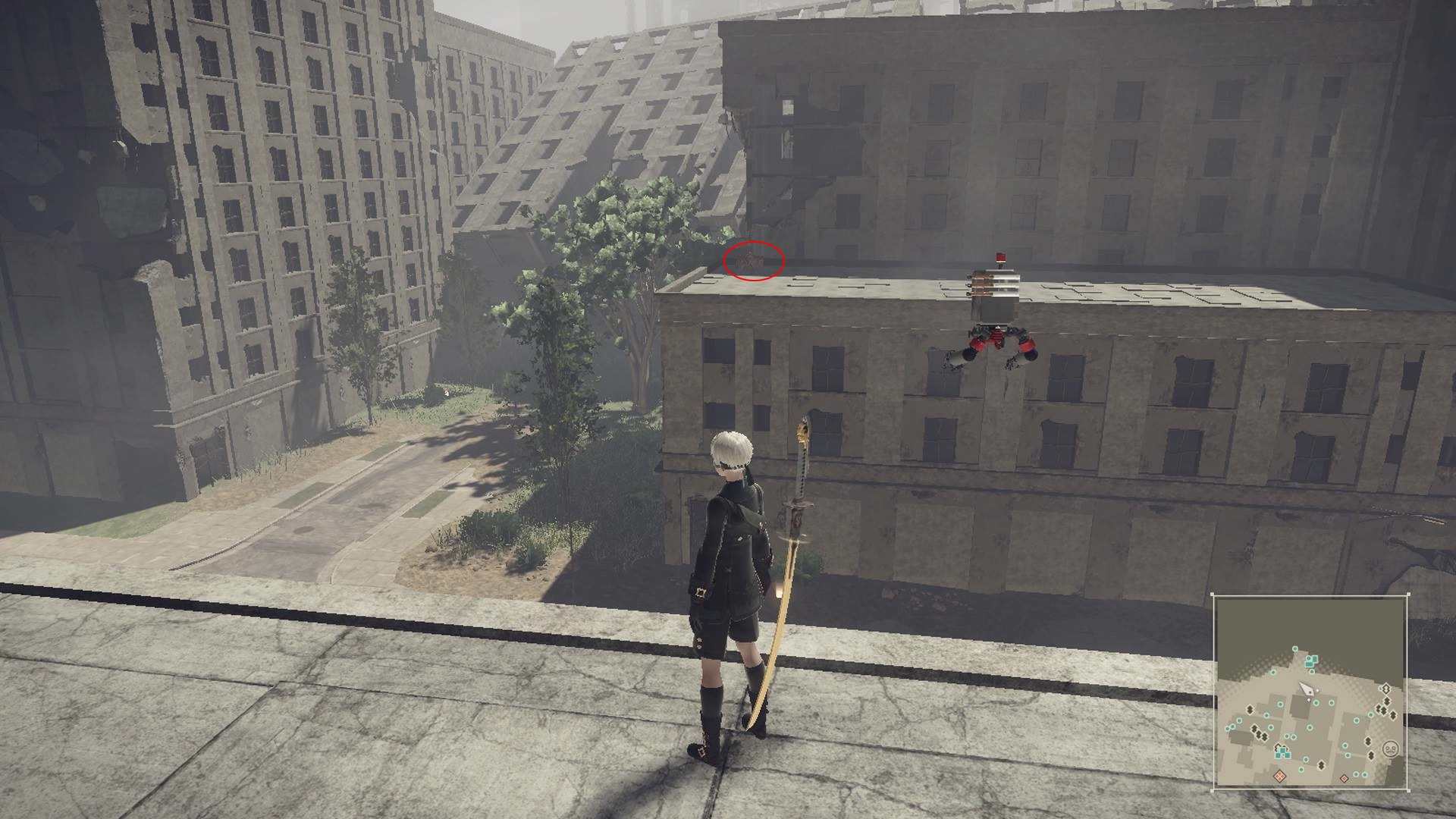 nier automata How to get to chest near Desert Area? Arqade