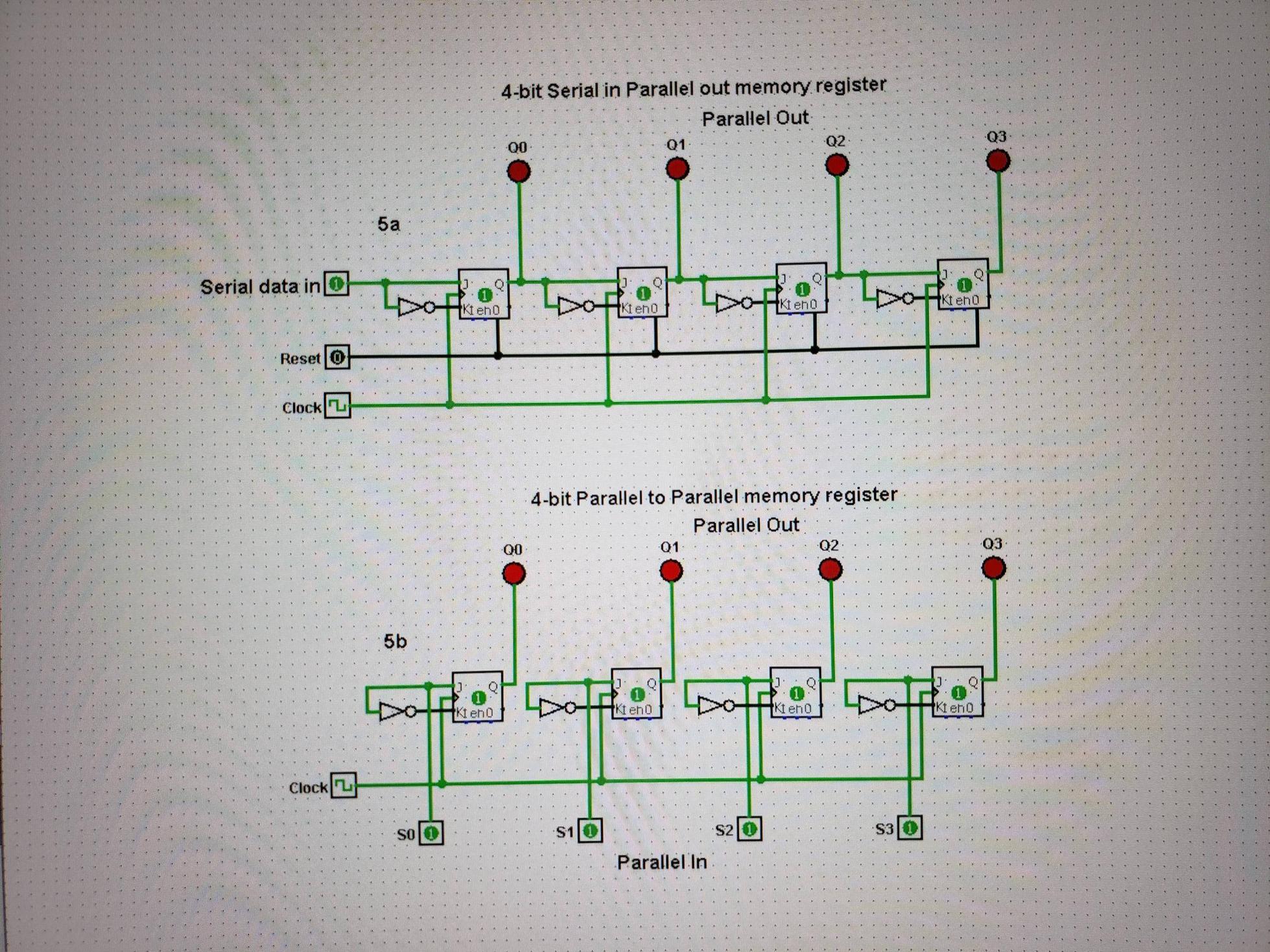 logisim - Do these two memory register diagrams look correct
