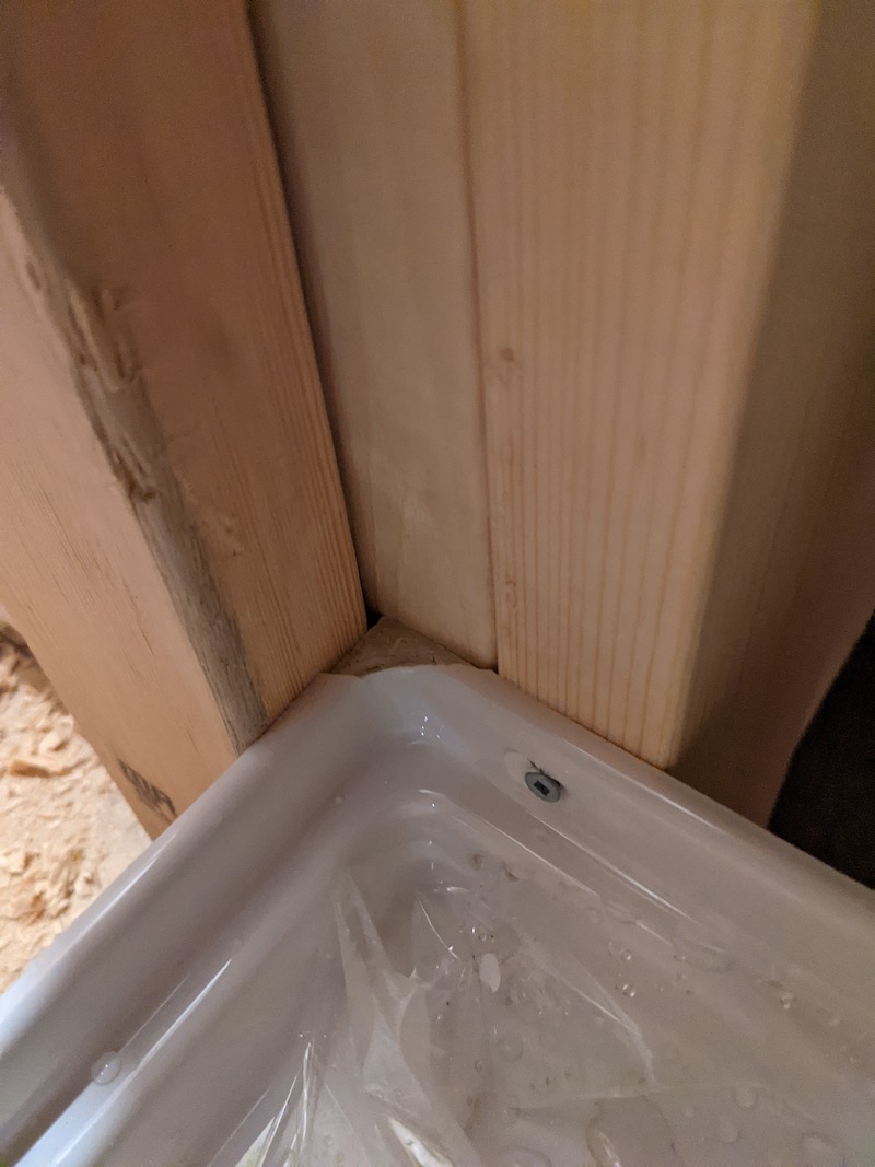 bathtub Could a chipped tiling flange on acrylic tub cause problems