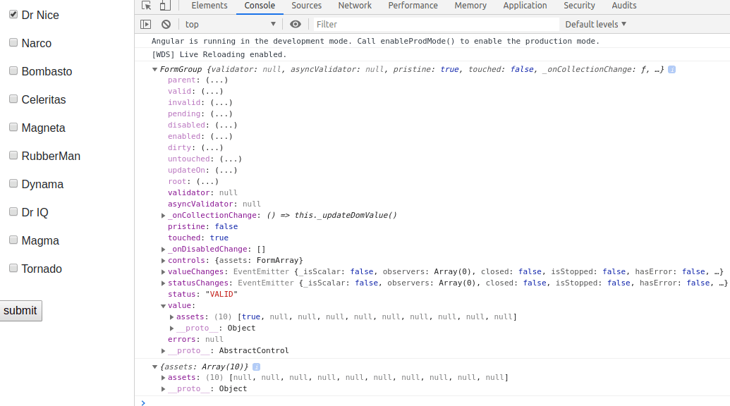 javascript Angular 6 Click event binding not working for checkbox