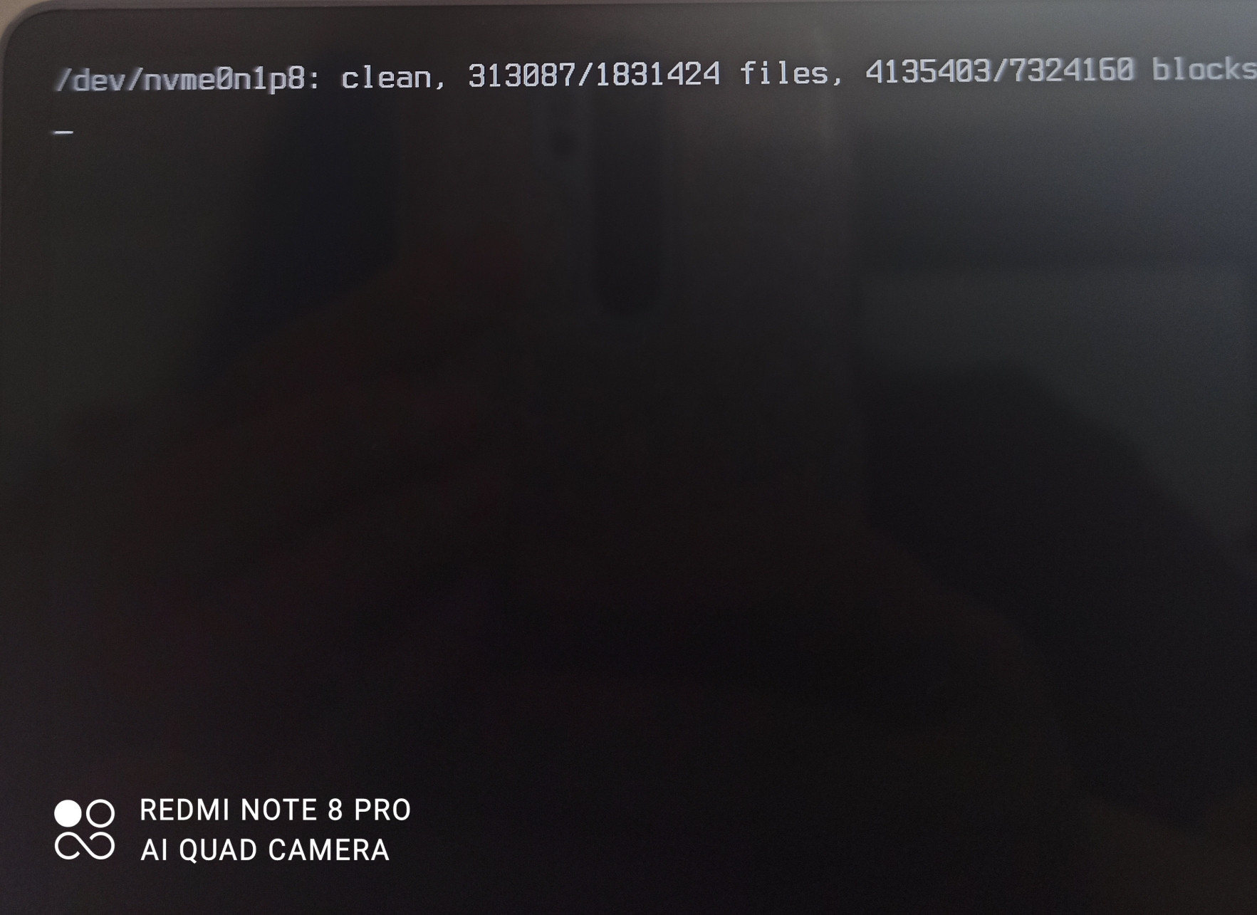 ubuntu 20.04 boot stuck on boot /dev/nvme0n1p8 clean ,files