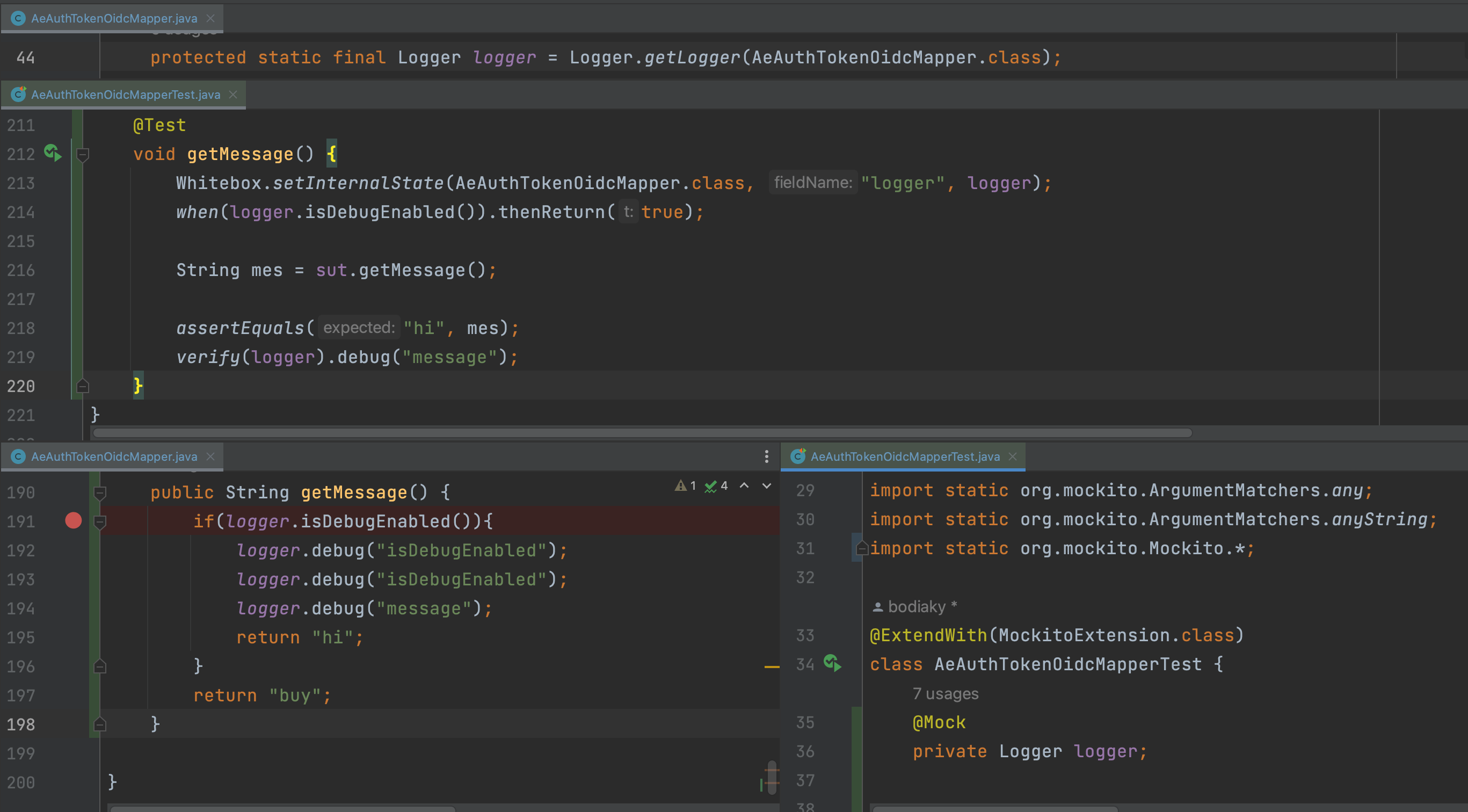 java Mocking Logger and LoggerFactory with PowerMock and Mockito