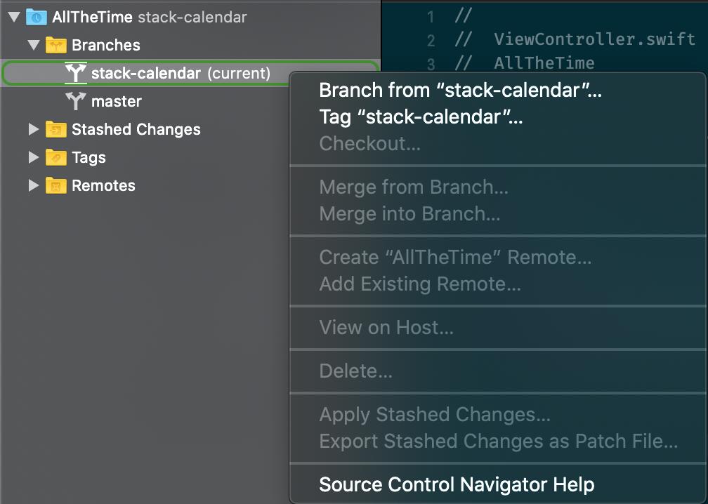 git Merging branch into master in Xcode 11? Stack Overflow