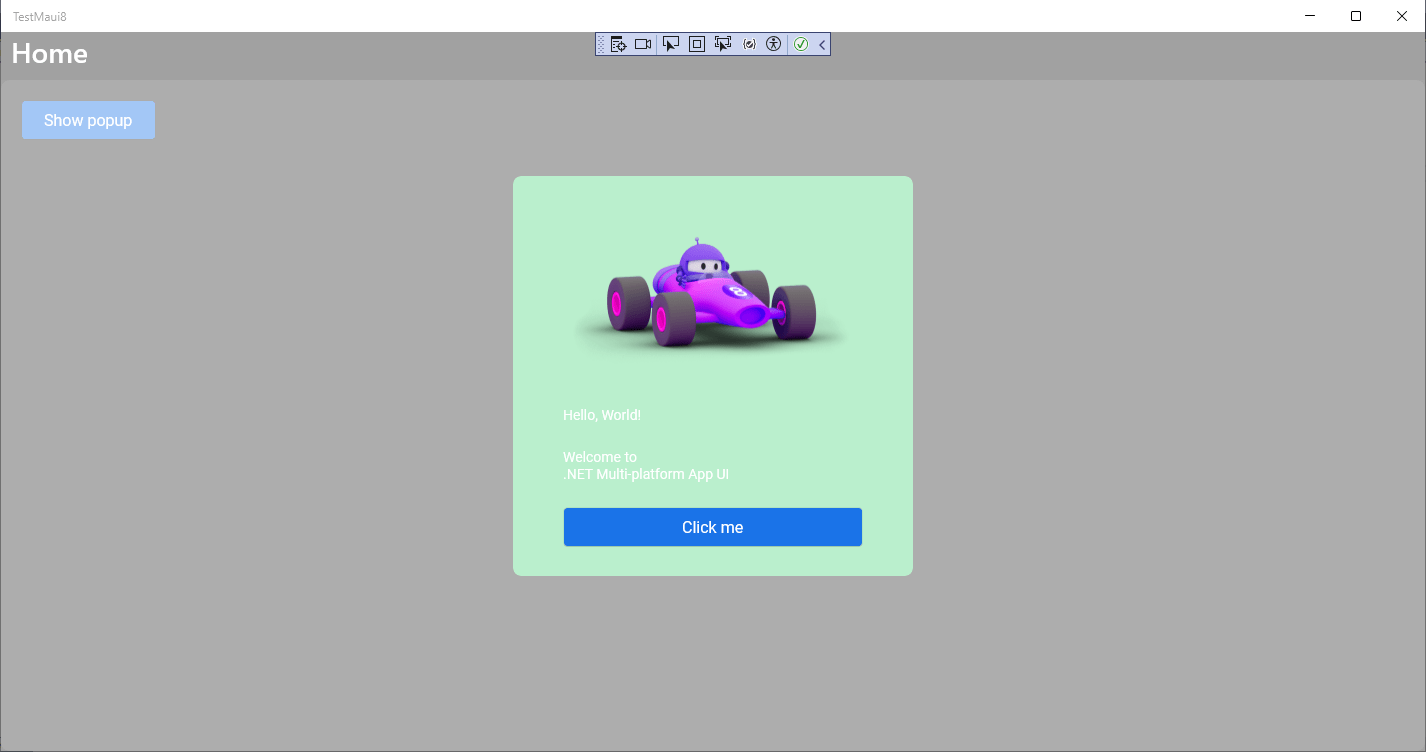 xaml MAUI 8 How to change Popup background overlay color? Stack