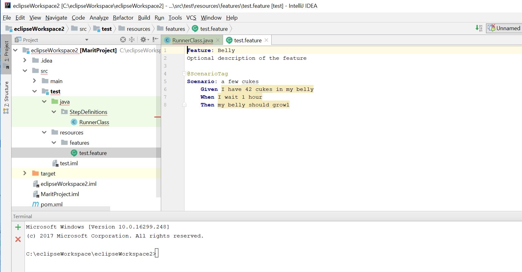 java Setting up cucumber in intellij Stack Overflow