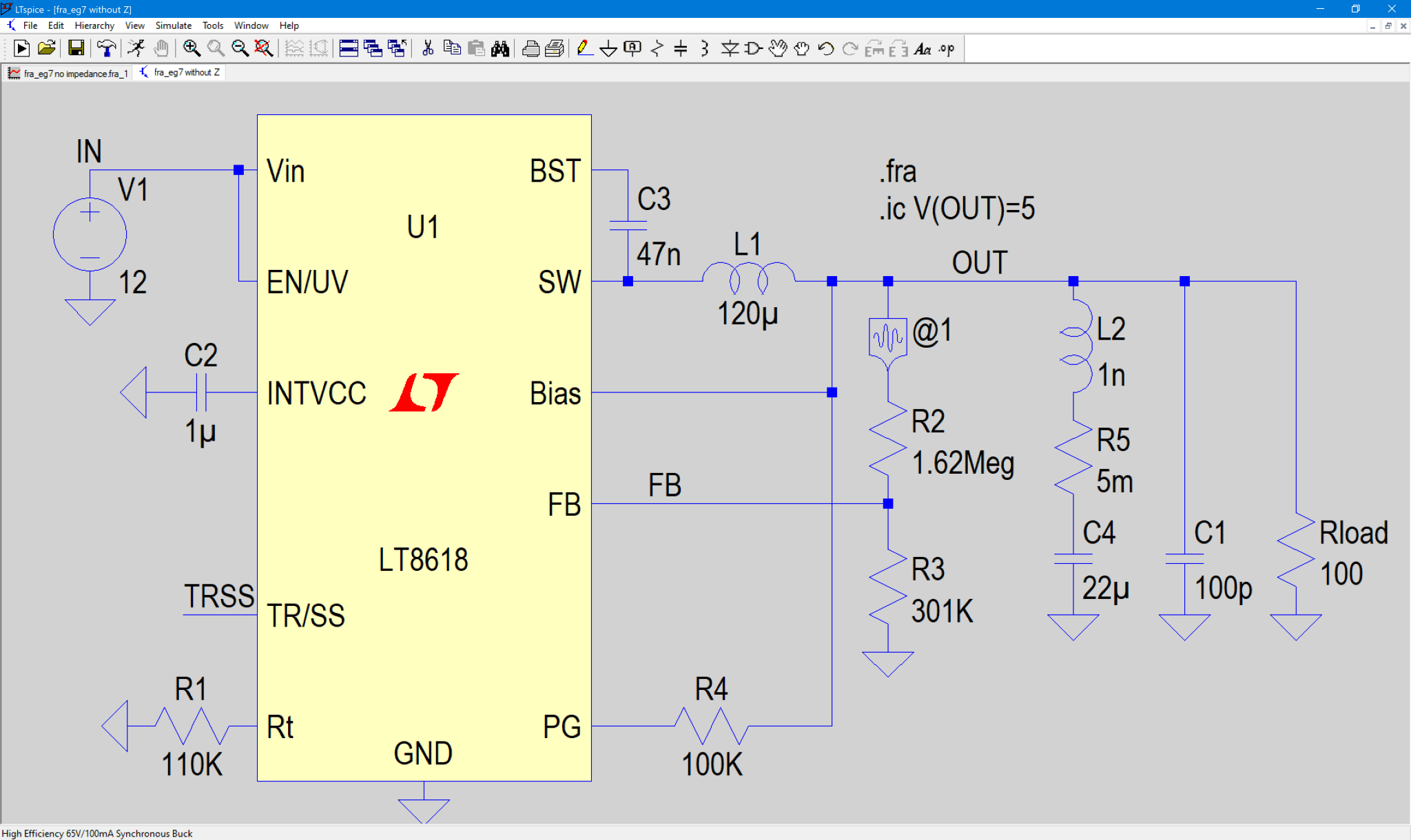 power supply LTspice Frequency Response Analyzer (FRA) Electrical