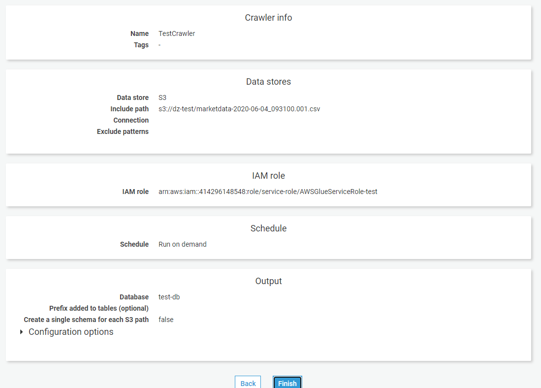 amazon web services Using Glue to transform CSV file from S3 bucket and saving the transformed