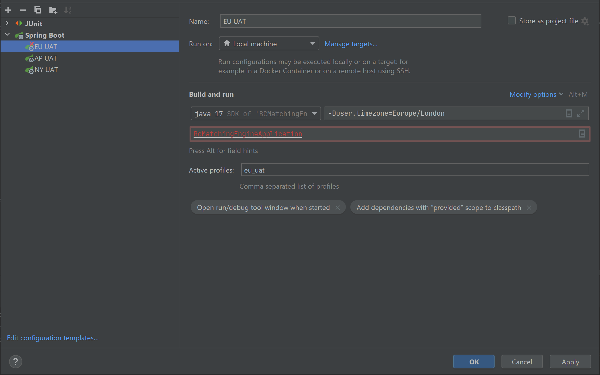 java How to use maven profile based on the IntelliJ profile? Stack