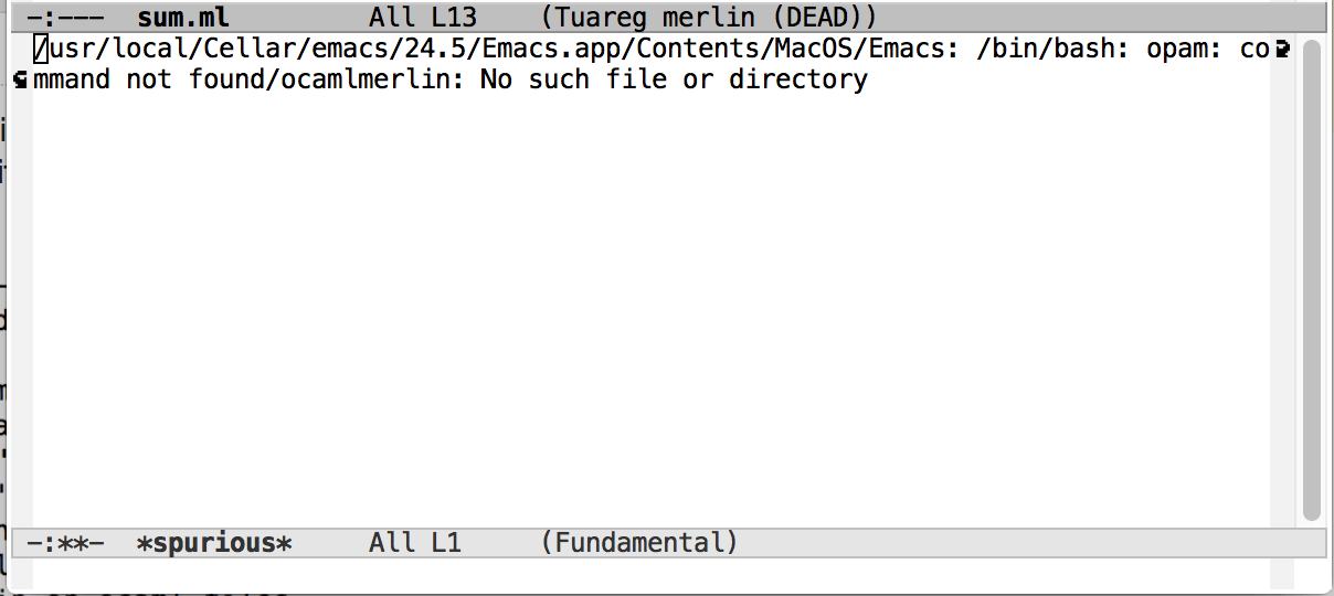 osx How to get merlin mode to work in emacs? Emacs Stack Exchange