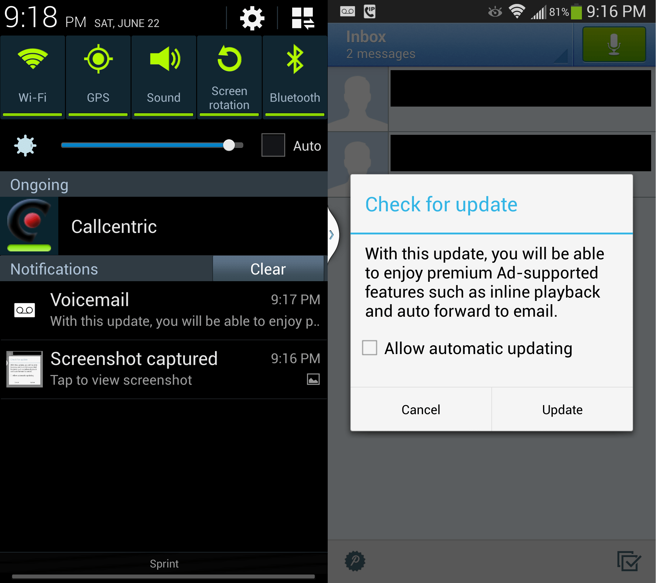 How to get rid of Sprint's notifications for adsupported voicemail
