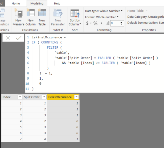 powerbi Power BI I need a "countif" formula to look at unique
