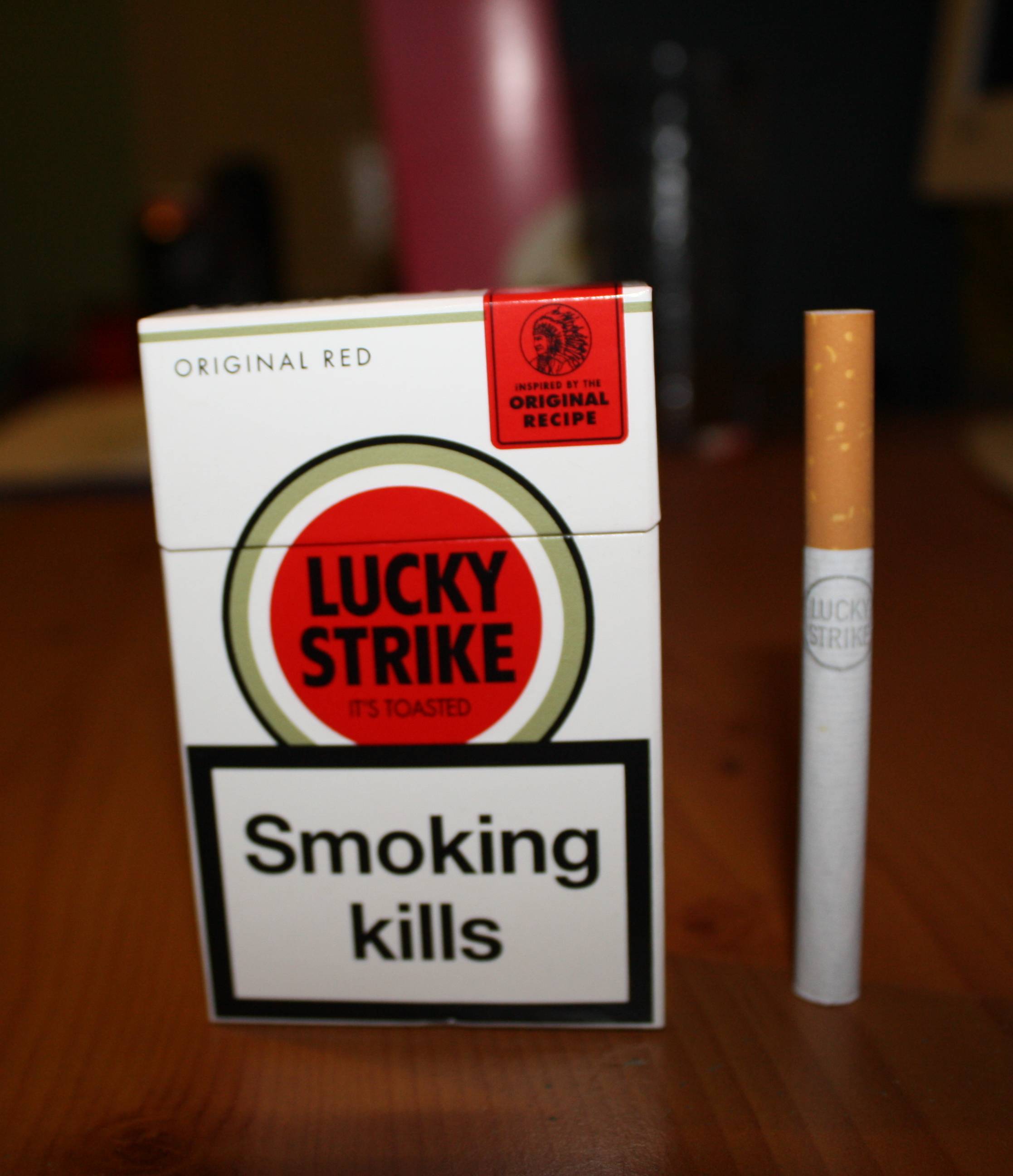Lucky Strike cigarettes—it's toasted (meaning?) English Language