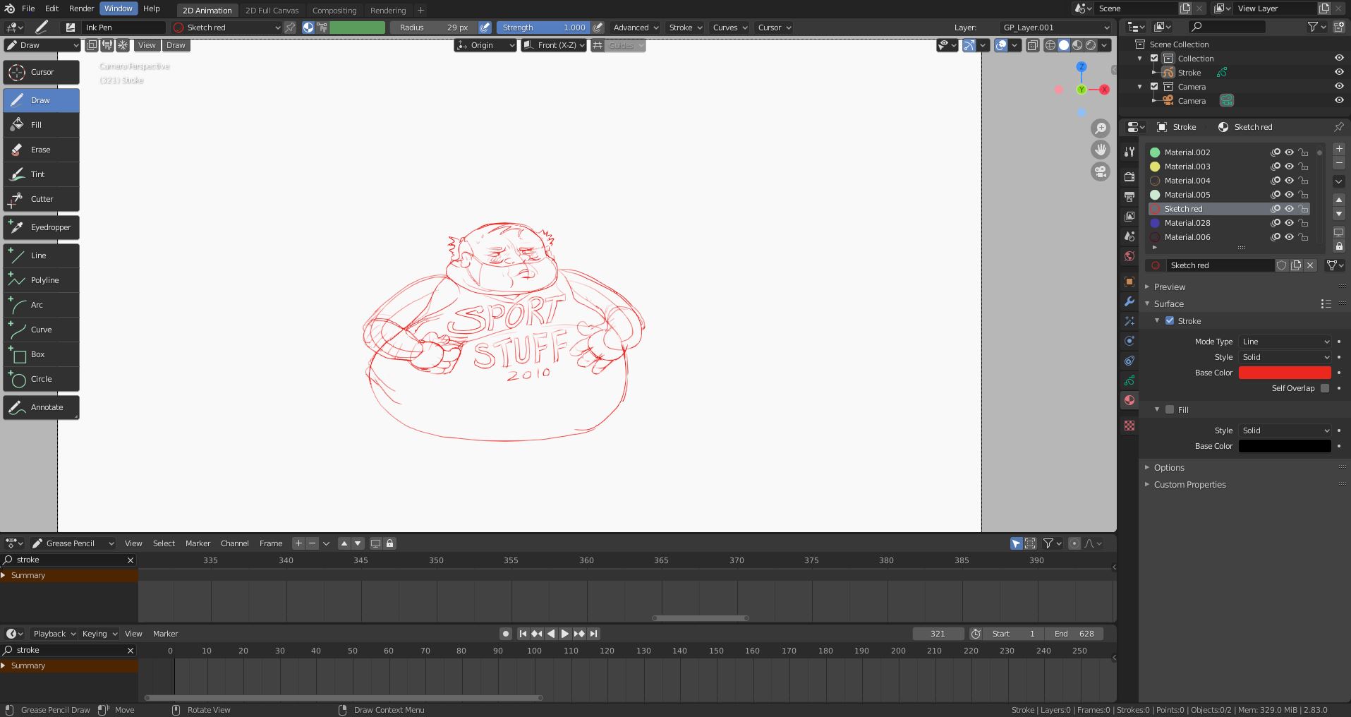grease pencil The layer/ keyframe panel is not showing the layers