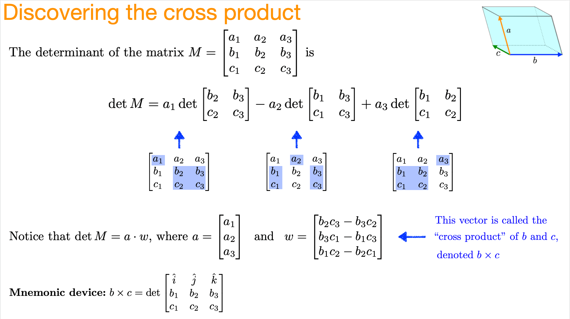 differential geometry Understanding the definition of the cross product Mathematics Stack