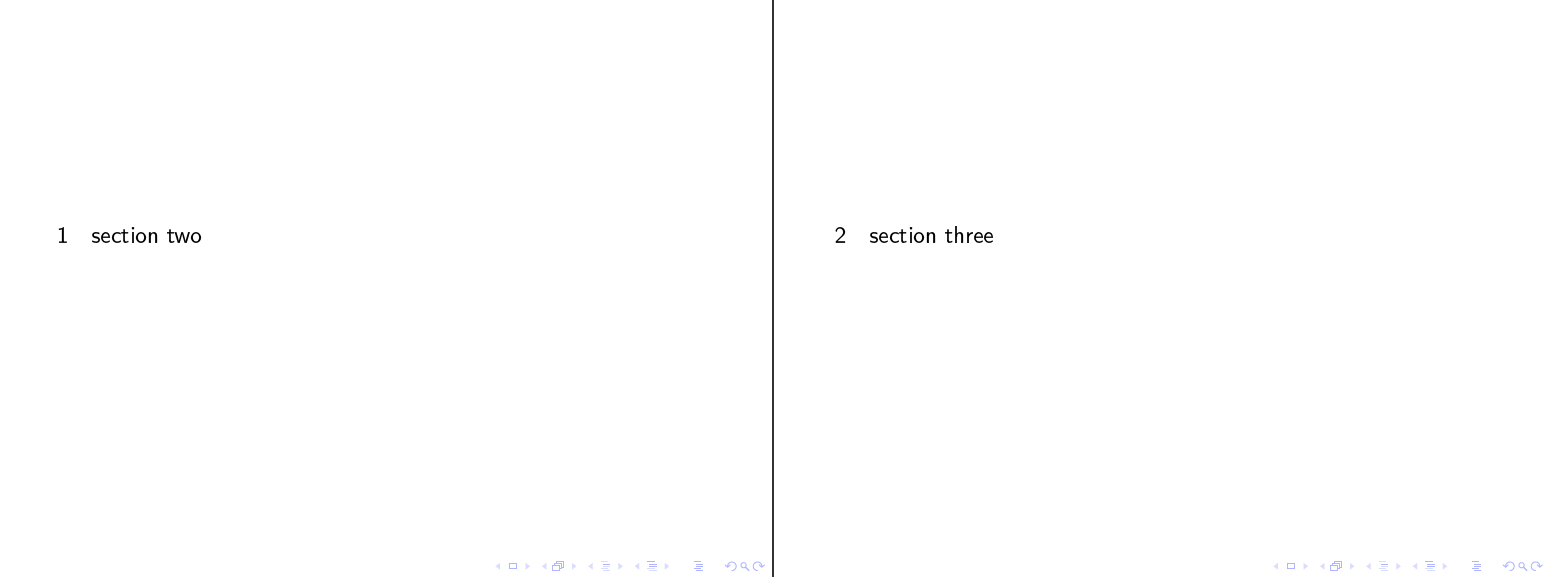 beamer Difference between \insertsectionnumber and