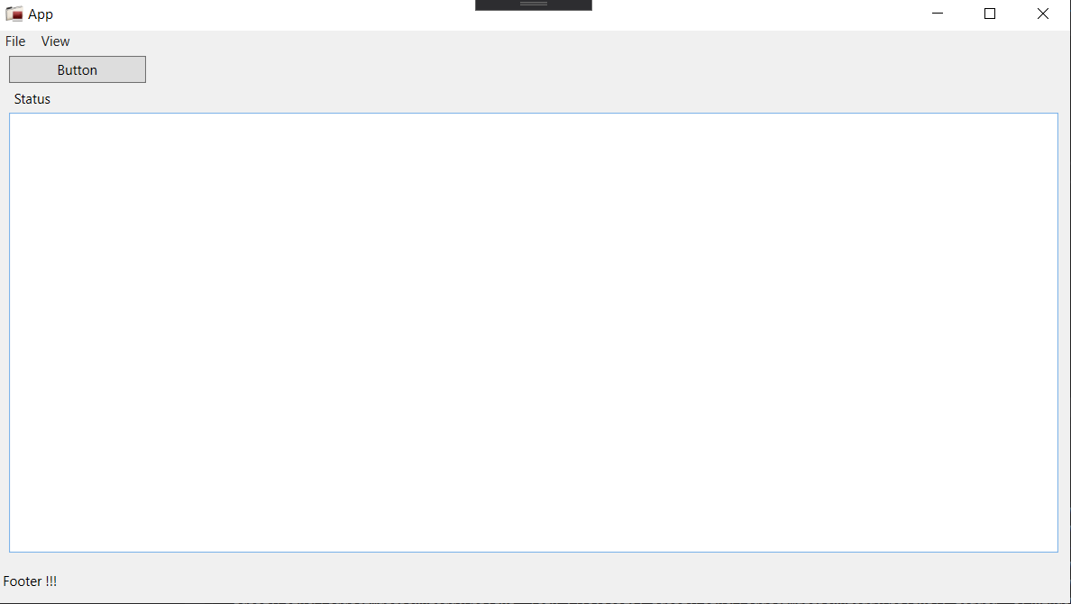 xaml Set up a footer that stays in the footer area when resize WPF