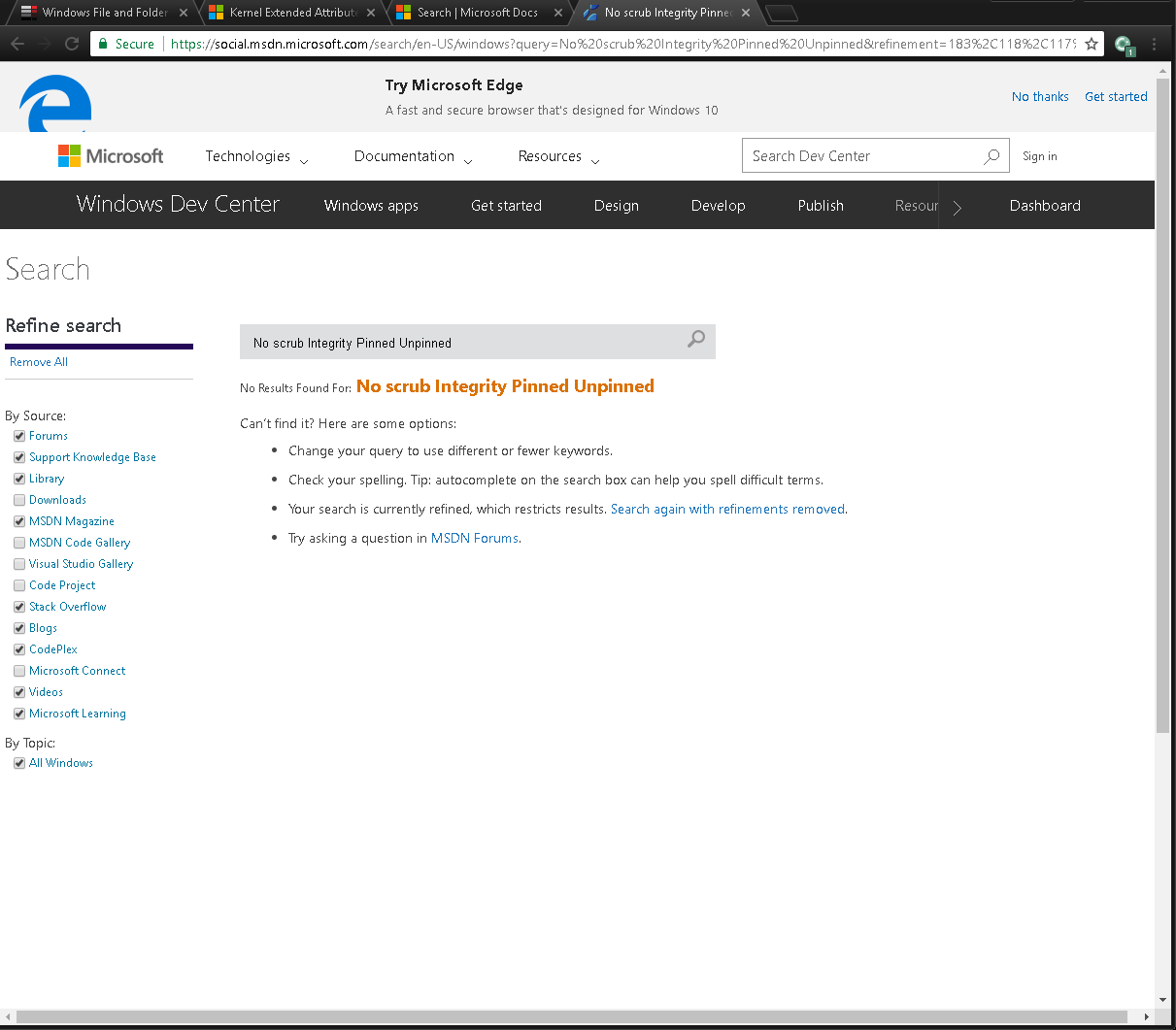 What do new Windows 8/10 attributes mean No scrub file (X), Integrity