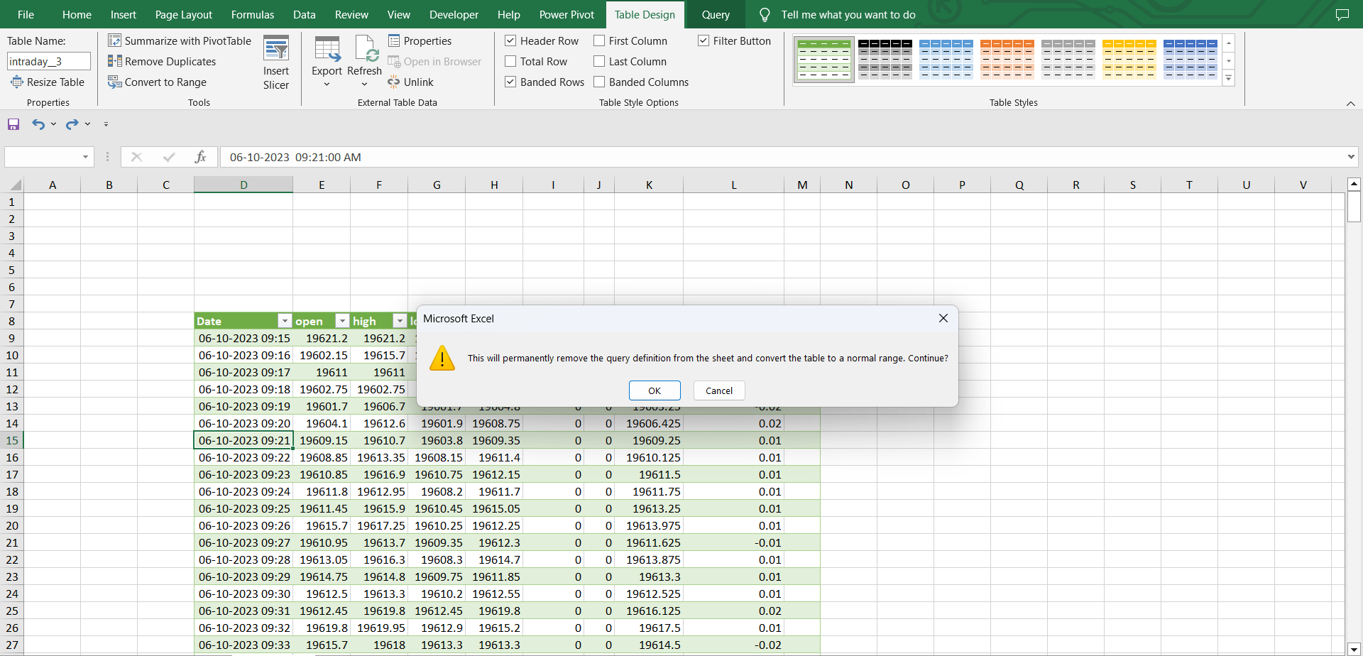 powerquery convert table to normal range in excel power query Stack