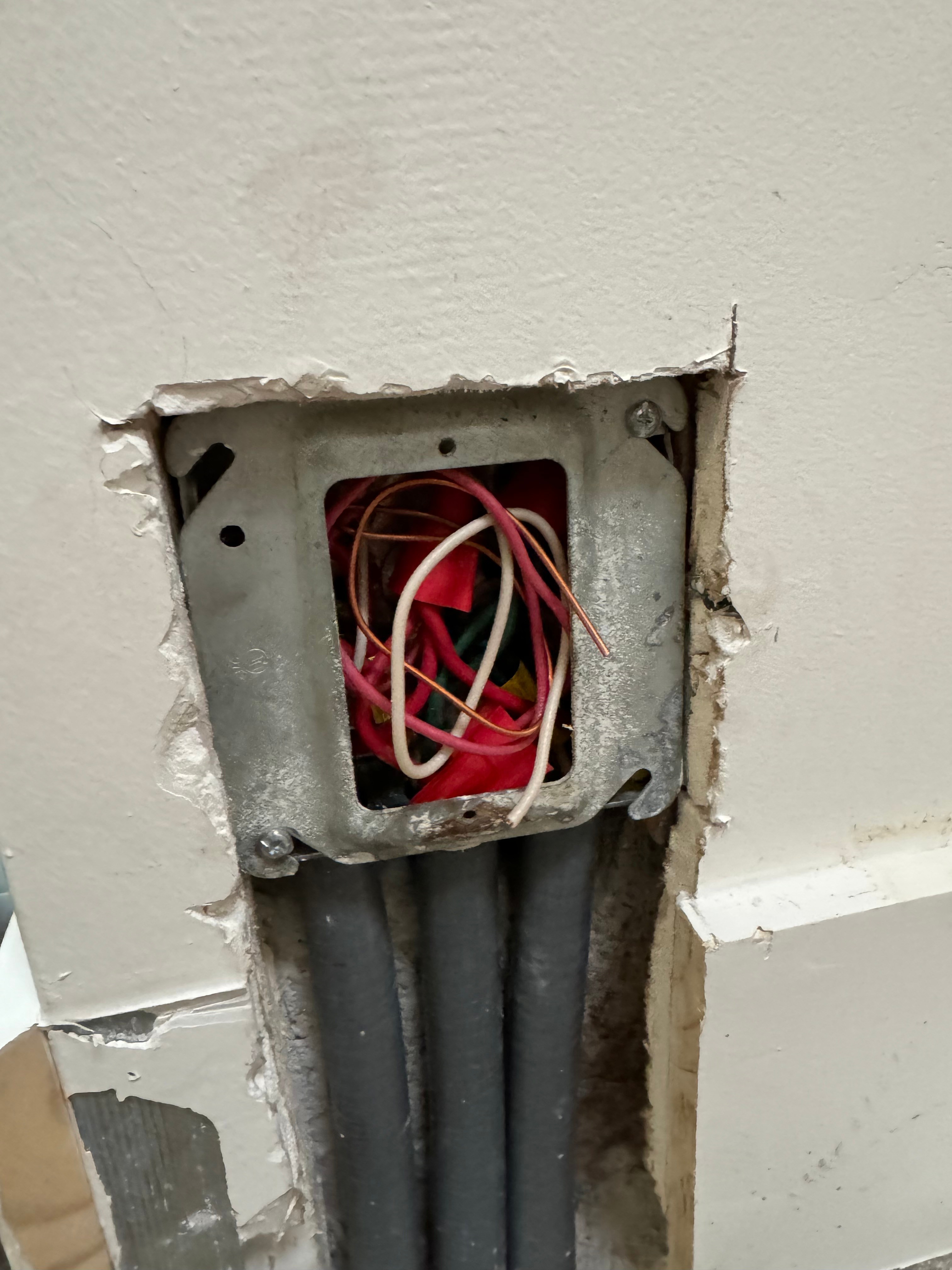 junction box - How to patch the drywall around this jbox - Home