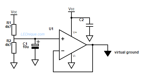 What is the correct schematic symbol to use for virtual ground