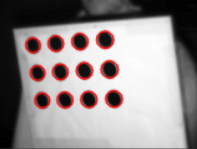 python Camera calibration with cv2.findCirclesGrid grid not detected