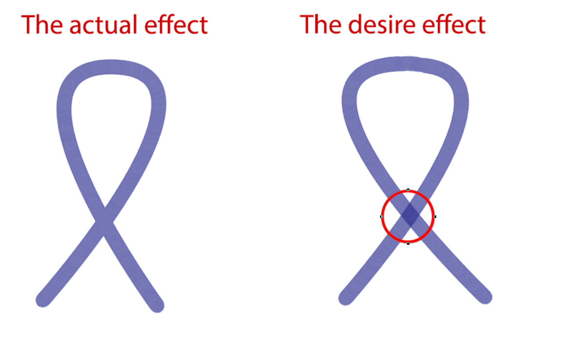 How to apply a brush transparency over itself in Graphic