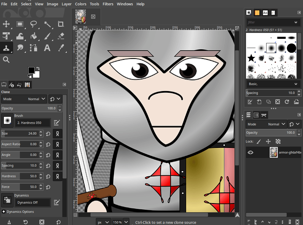 Gimp clone tool not working Graphic Design Stack Exchange
