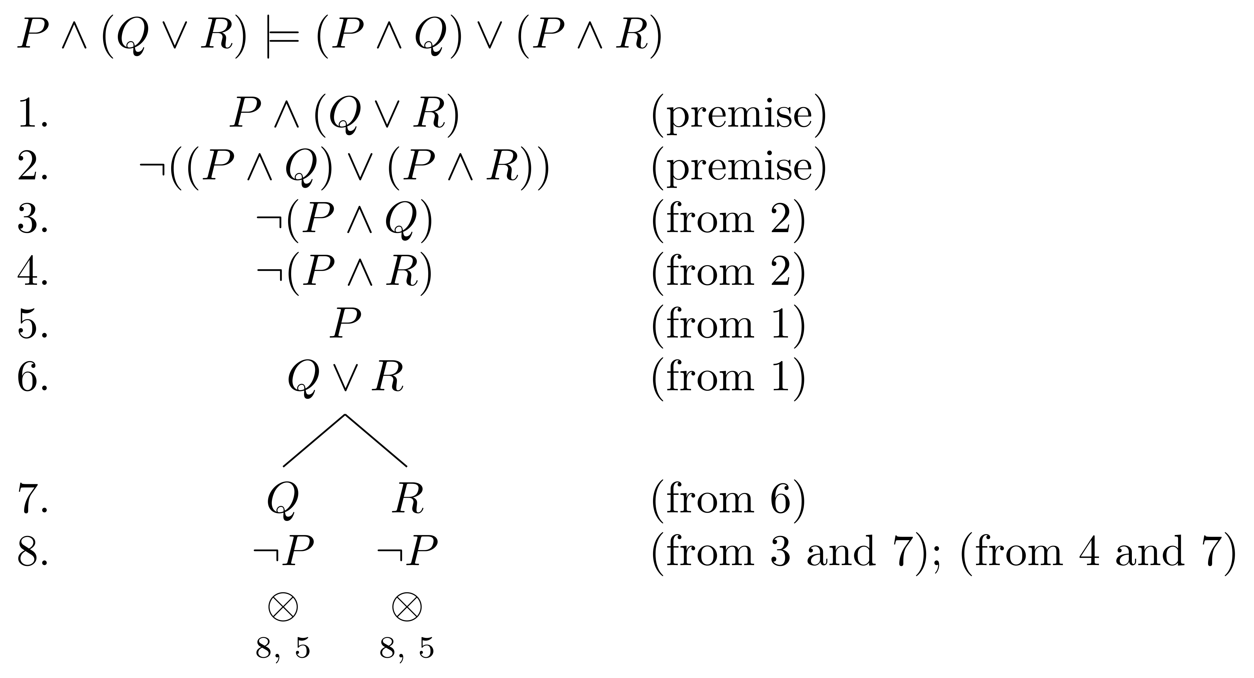 logic Szekeres proof of set distributive law inadequate