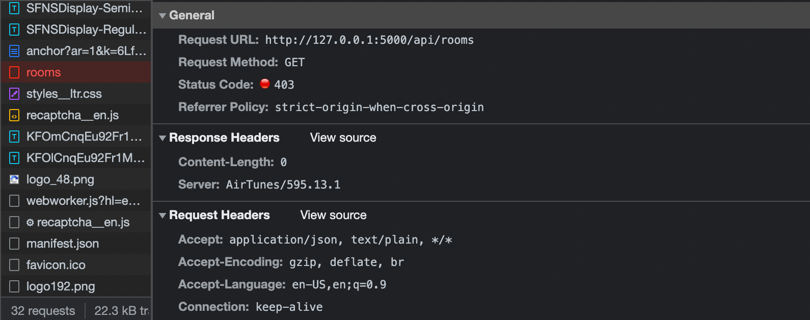 reactjs localhost CORS error using Flask and React Stack Overflow