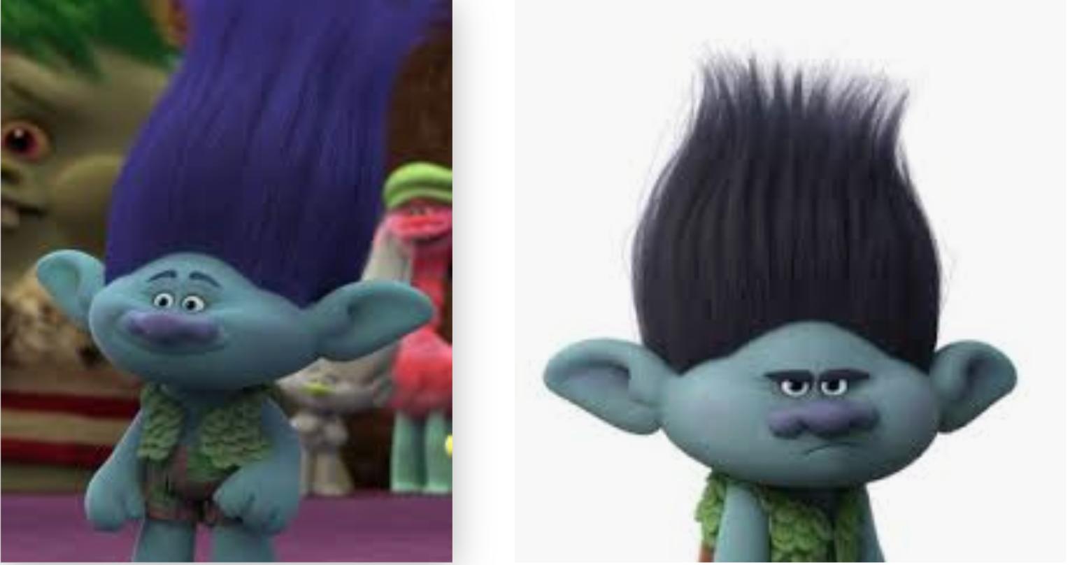 character In Trolls World Tour, why is Branch grey again? Movies