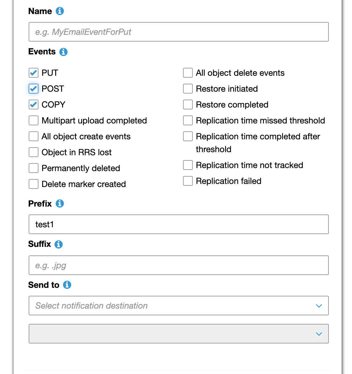 amazon web services AWS S3 folder put event notification Stack Overflow