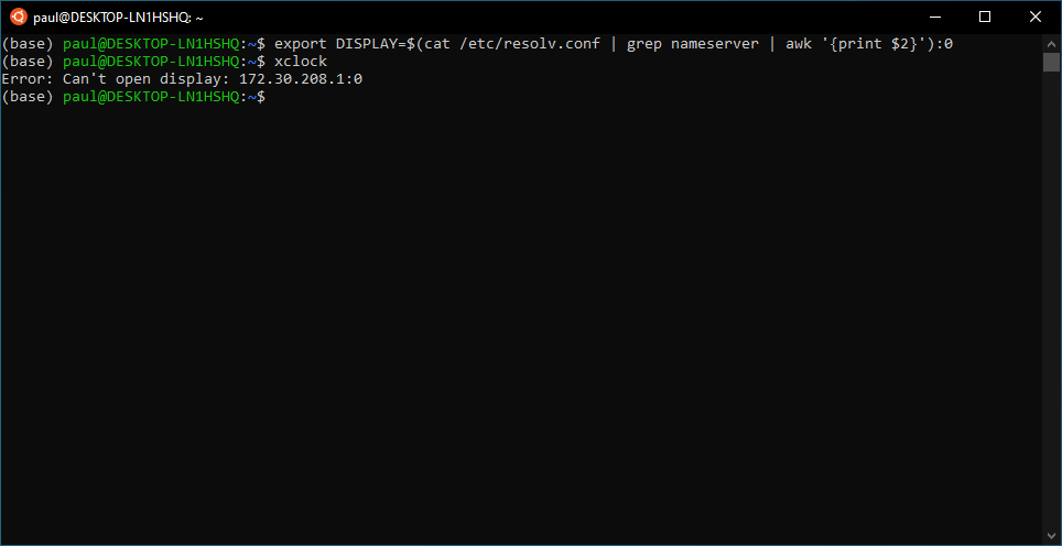 linux - WSL 2 running Ubuntu - X server &ldquo;Can&rsquo;t open display 