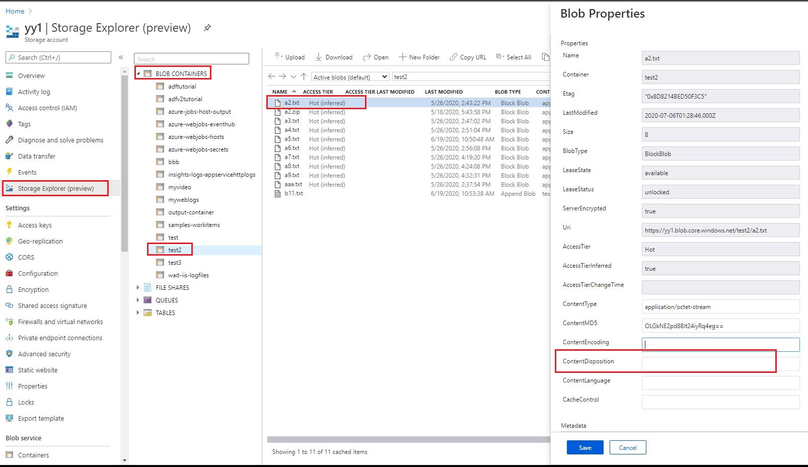 How can I set `ContentDisposition attachment` header in azure blob storage? Stack Overflow