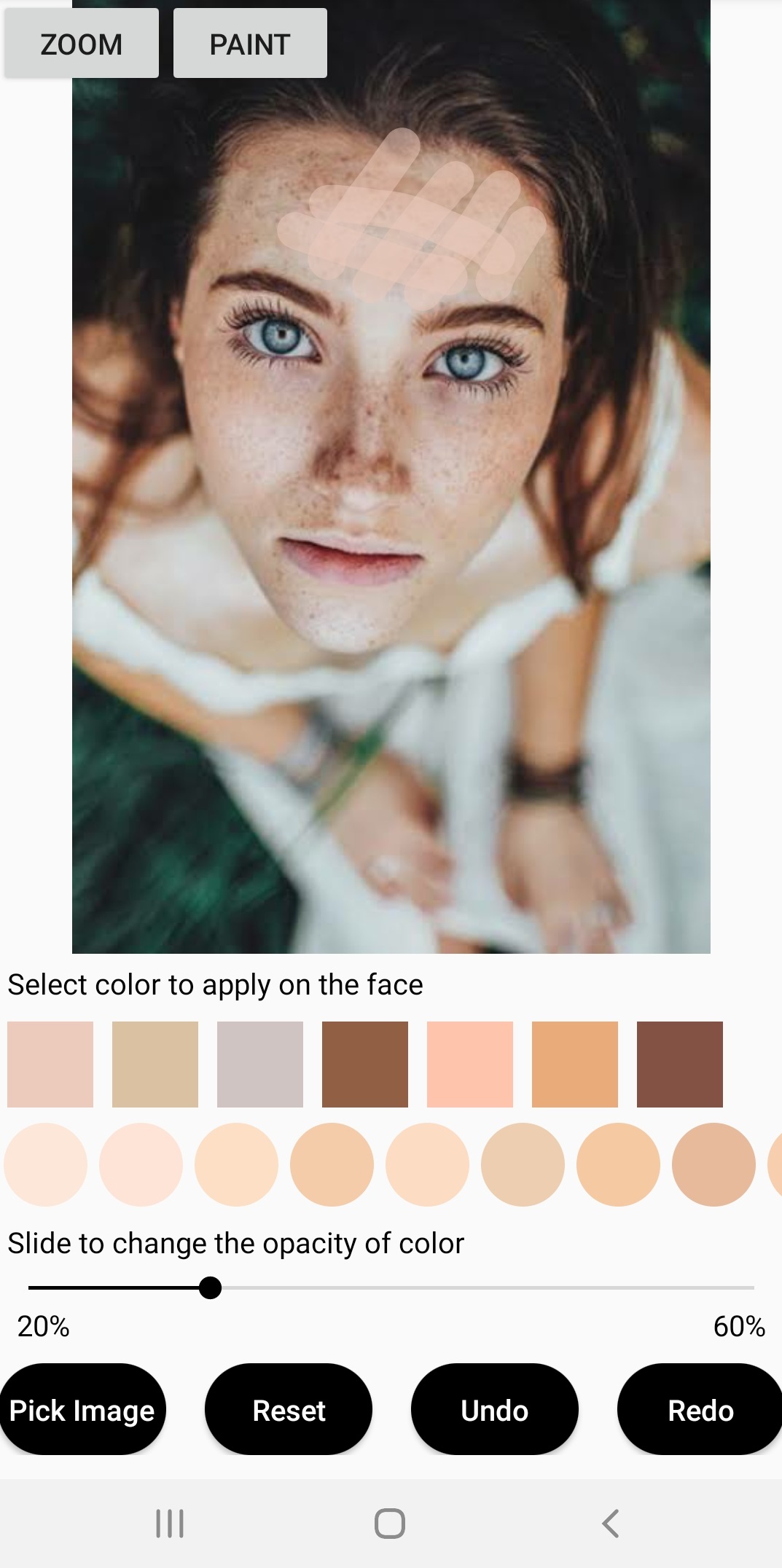 Opacity change and overlap color on cross path in Android Canvas