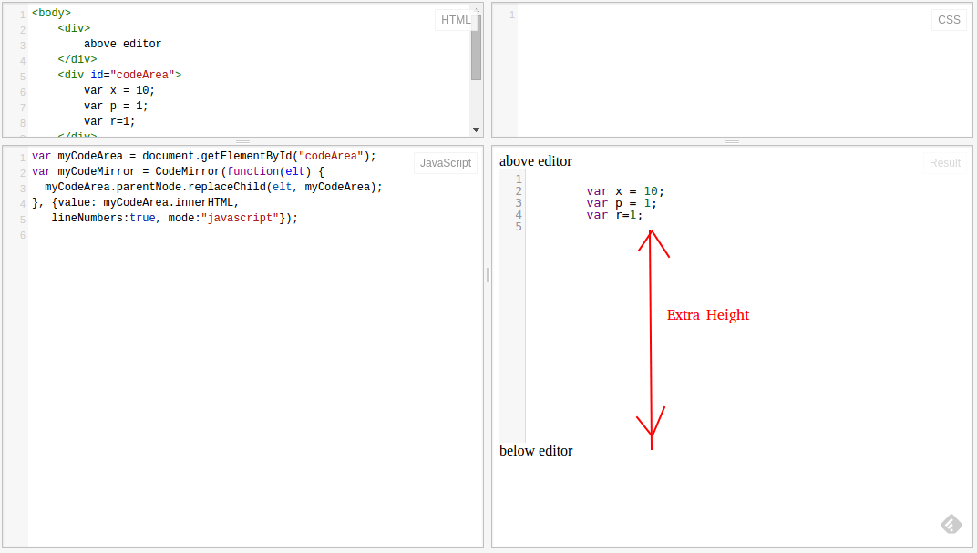 CodeMirror how to limit height in editor Stack Overflow