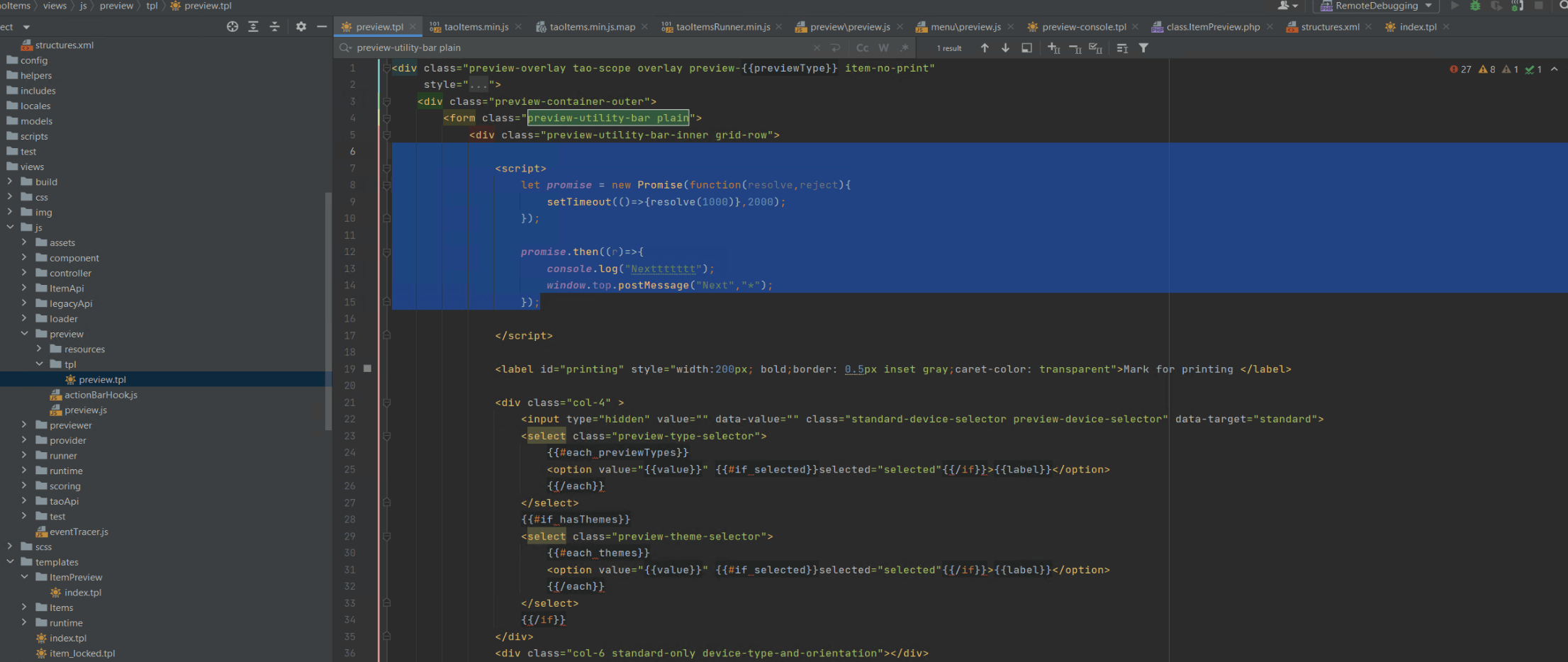 javascript Question regarding js.min files and Xampp Stack Overflow
