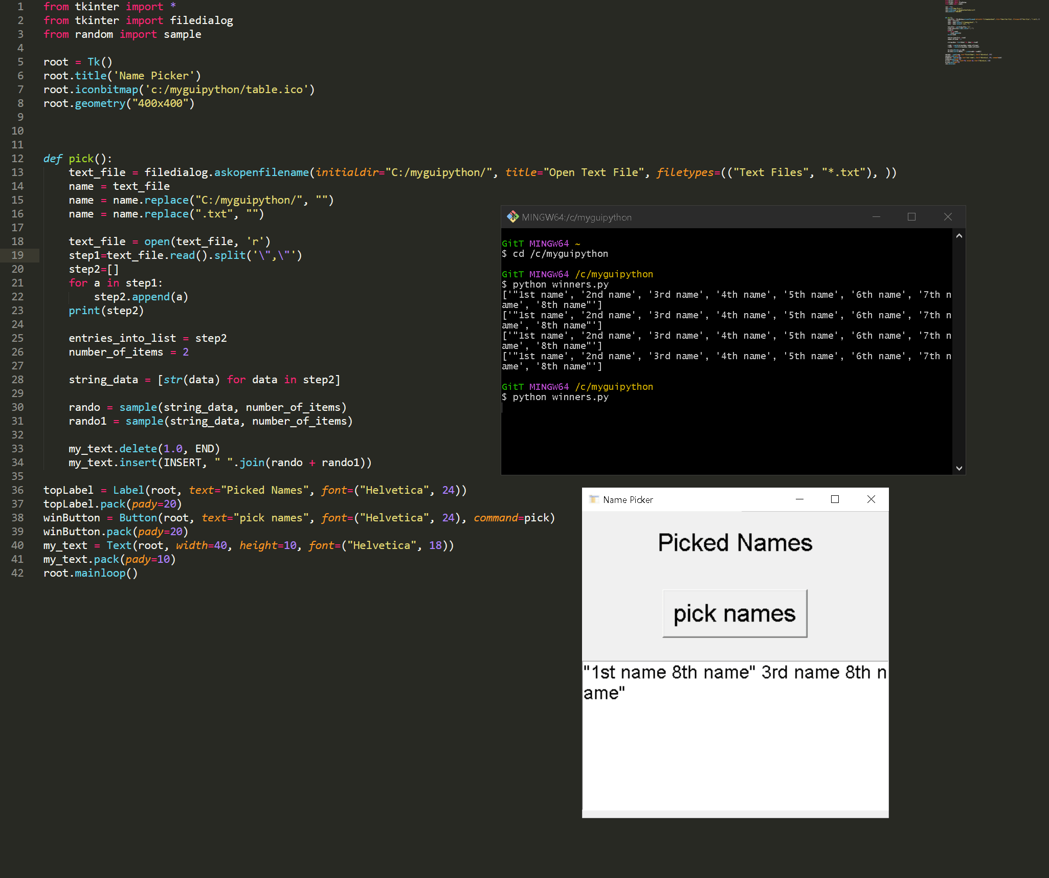 python - Remove 1st and last character from file content in list 