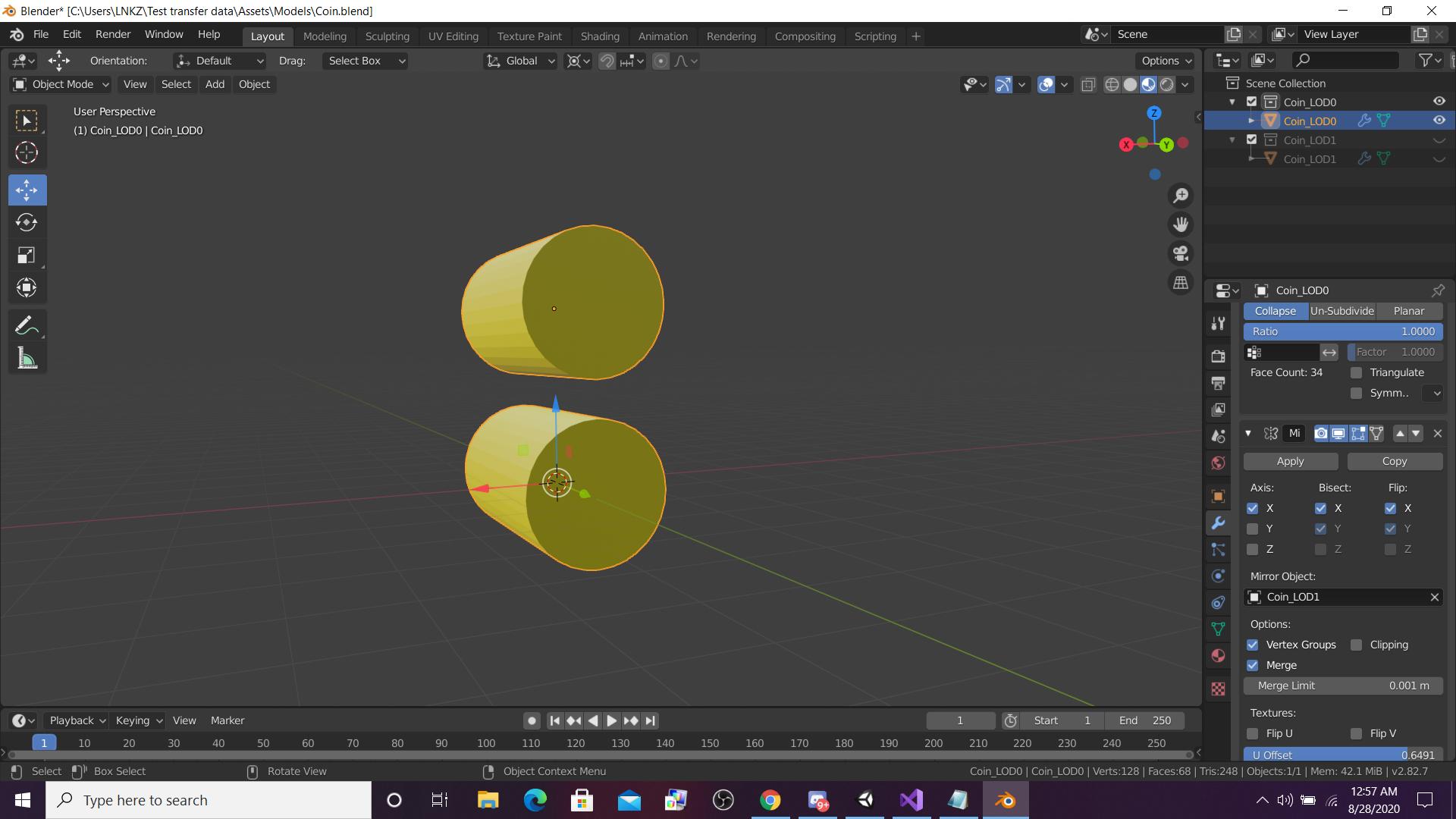 mirror Make the original mirrored object invisible Blender Stack Exchange