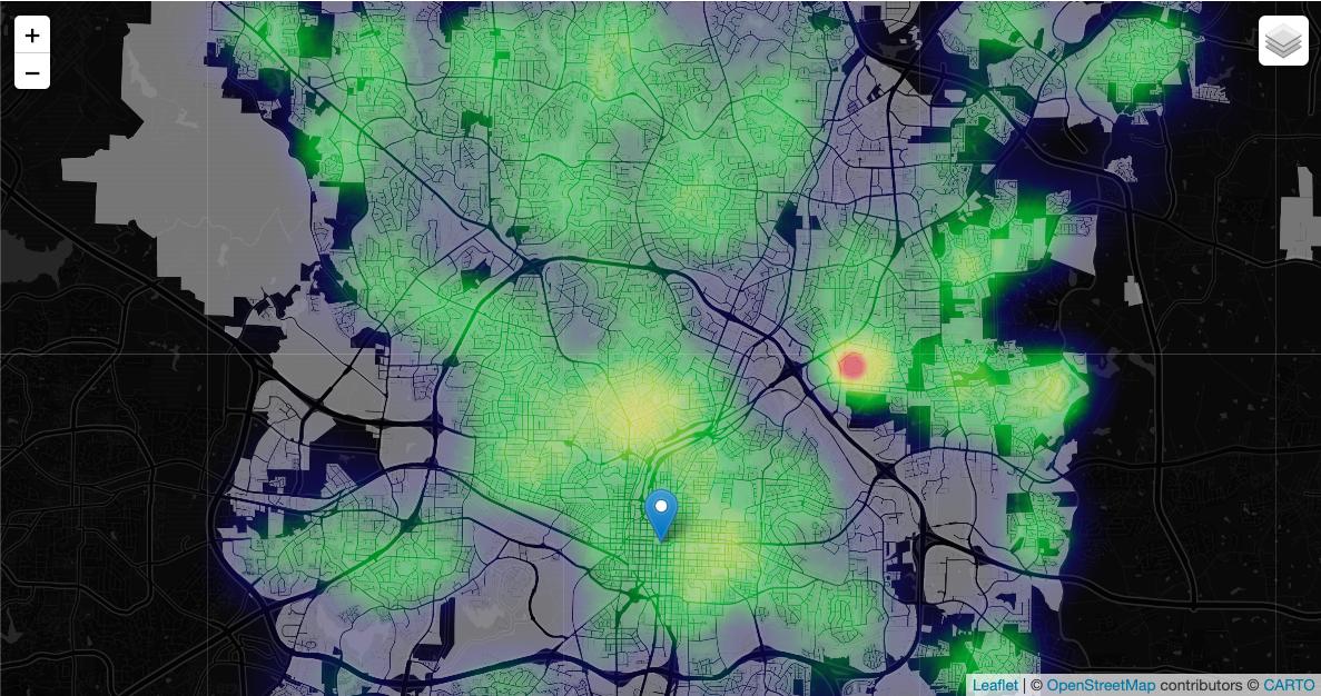 heat map Interactively Display Values of a Heatmap.js leaflet.js