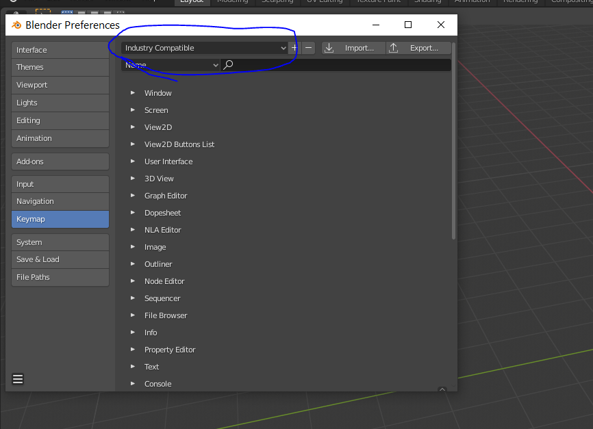 shortcut Is there documentation for the Industry Compatible Hotkeys