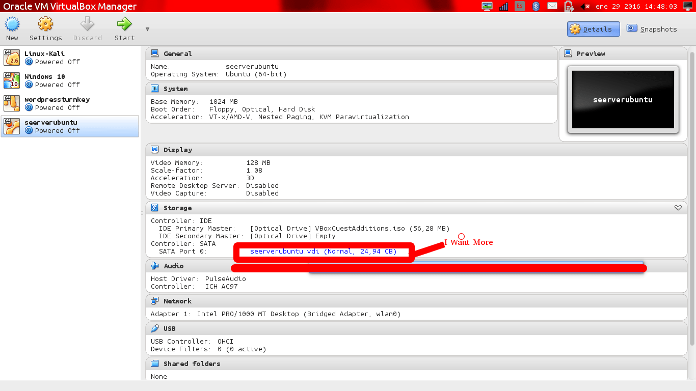 hard drive VirtualBox Increase Storage SATA port size Ask Ubuntu