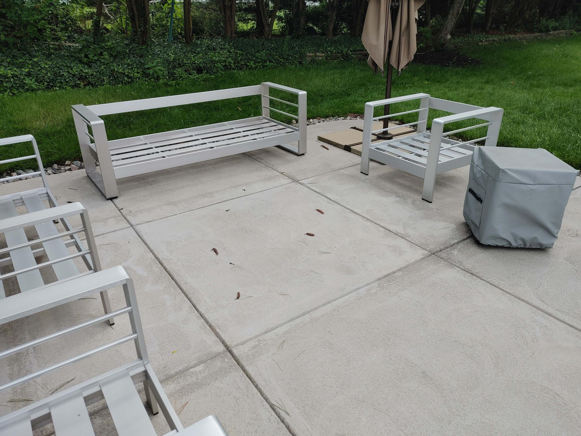 How To Remove Rug Stain/Discoloration on Concrete Patio Home