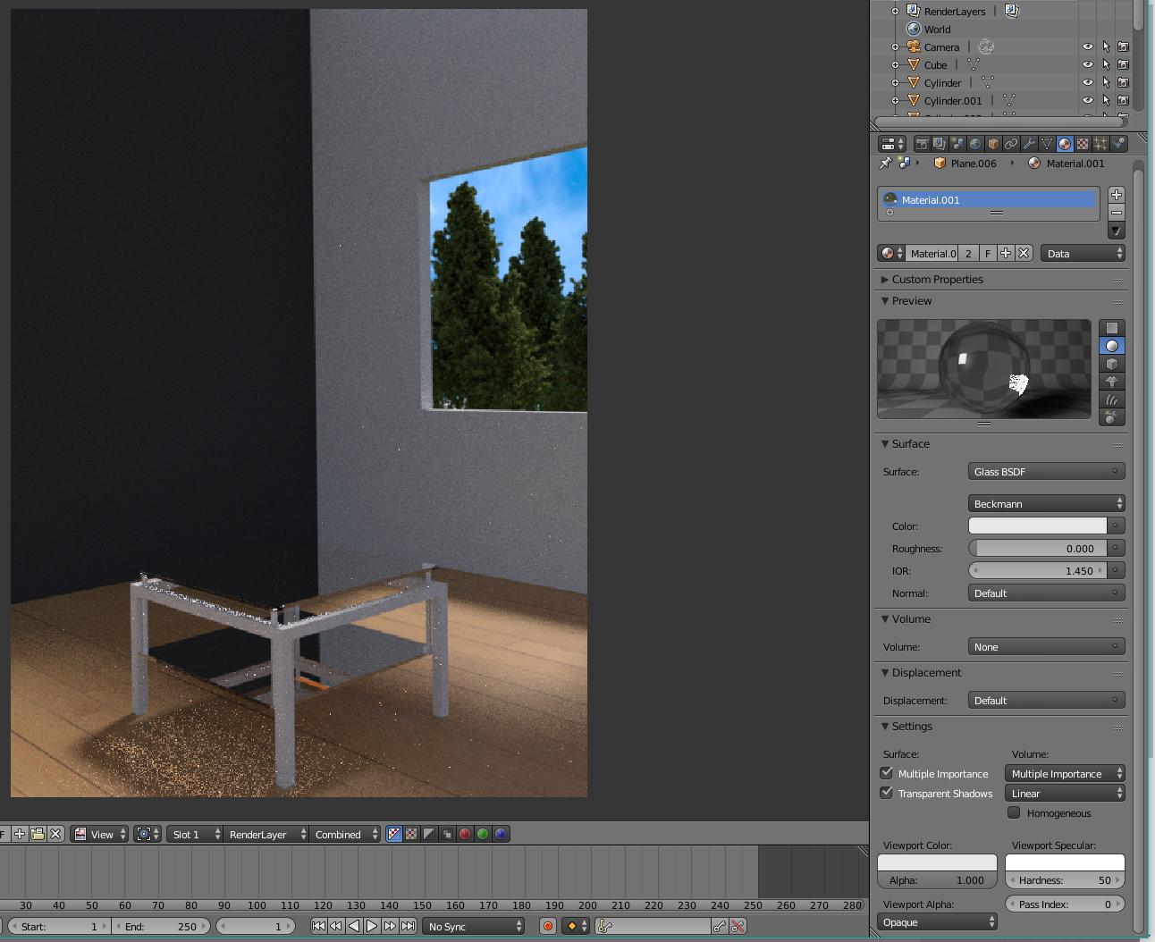 How to Make Glass Less Reflective? Blender Stack Exchange